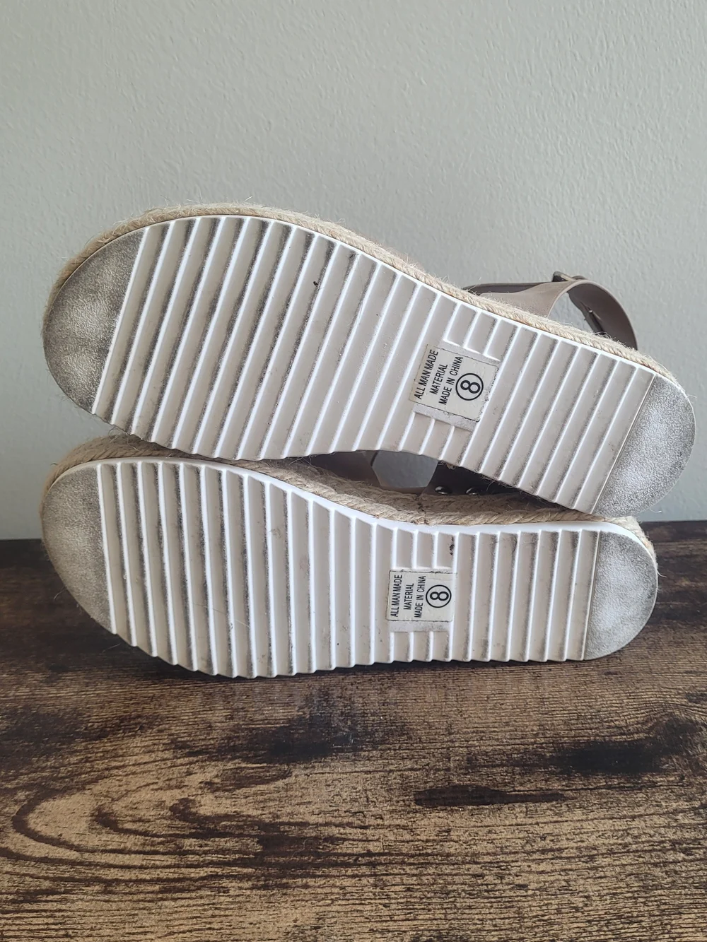 Soda Beige Platform Espadrille Sandals